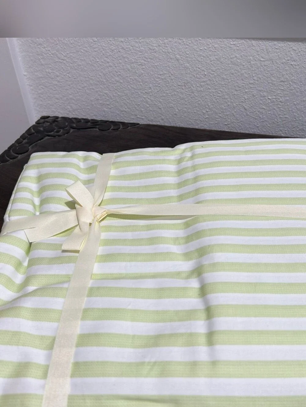 JELLYMONI Striped Duvet Cover Set - Full Size Comforter Cover Classic Sage Green